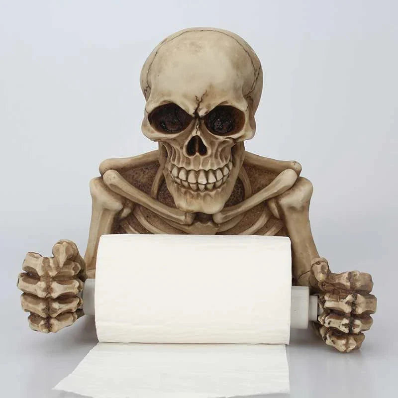 ALDO Bathroom Accessories > Toilet Paper Holders Creative Skull Skeleton Bathroom Toilet Paper Holder Wall Mounted