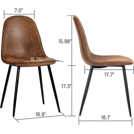 ALDO Chairs Modern Lounge Kitchen Dining Upholstered Seat Chairs Set of 4