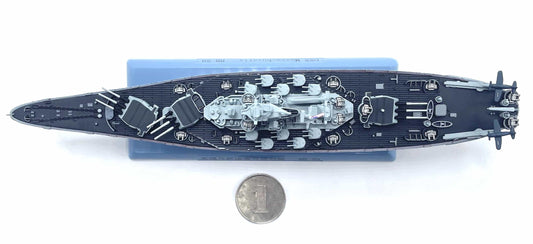 ALDO Creative Arts Collectibles Scale Model 16"Long x 3"Wide / NEW / diecast metal US Navy Battleship MassachusettsBB-59 Desk Display WWII Ship Diecast Model