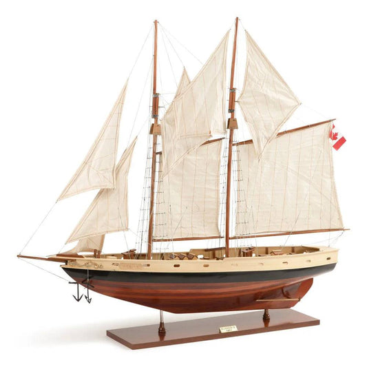 ALDO Creative Arts Collectibles Scale Model Bluenose II Painted Racing Yacht Sailboat Wood Ship Model by Authentic Models