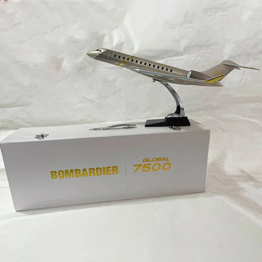 ALDO Creative Arts Collectibles Scale Model Bombardier Global 7500 Diecast Aircraft Airplane Model