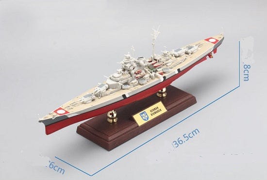 ALDO Creative Arts Collectibles> Scale Model World War II German Flagship Bismarck Military Battleship Alloy 14" Long Model Assembled