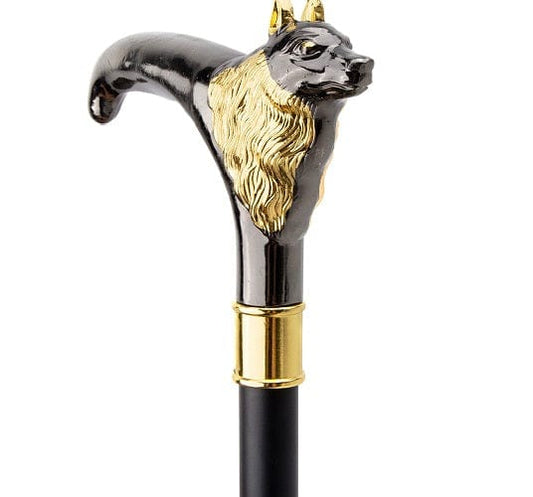 ALDO Health Care Mobility & Accessibility Canes & Walking Sticks Collectible Gentleman Gold Black Luxury Fox Walking Stick