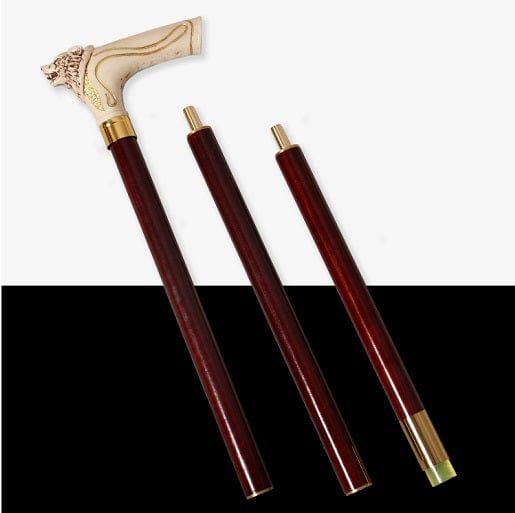 ALDO Health Care Mobility & Accessibility Canes & Walking Sticks Collectible Wolf-Head With Gold Pattern Wallking Stick For Men And Women