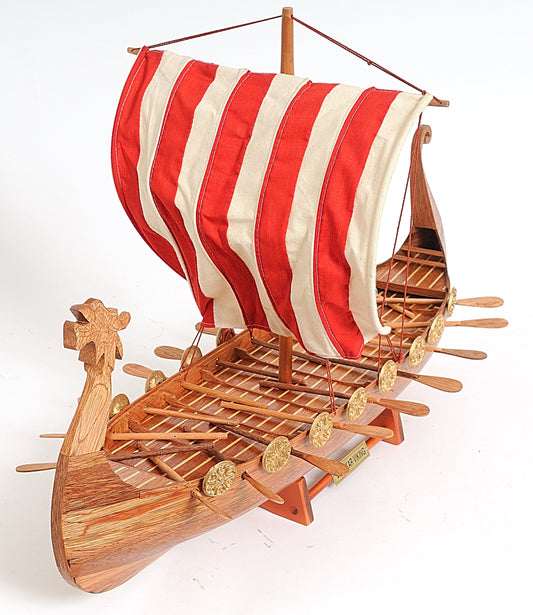 ALDO Hobbies & Creative Arts> Collectibles> Scale Model L: 25 W: 7 H: 20 Inches / NEW / wood Drakkar Viking Longship Historic Replica Wood Model Sailboat Assembled