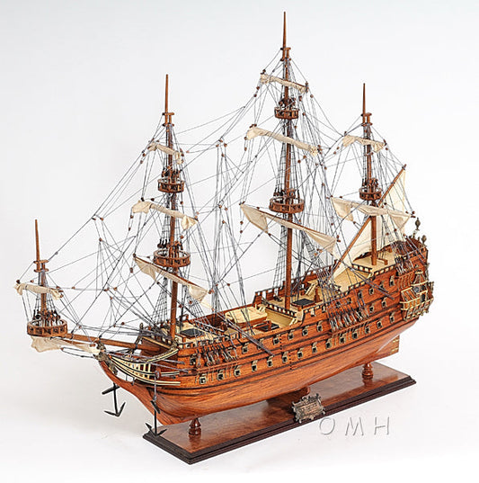 ALDO Hobbies & Creative Arts> Collectibles> Scale Model L: 36.7 W: 11.75 H: 31.7 Inches / NEW / Wood De Zeven Provinciën Dutch Roya Navy Tall Ship Wood Large Model Sailboat Assembled