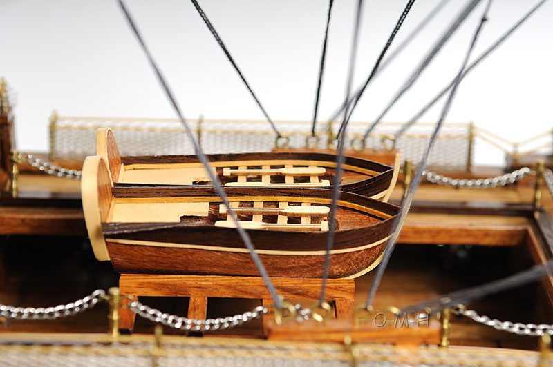 Aldo Hobbies & Creative Arts> Collectibles> Scale Model new / Wood / L: 40 W: 13.75 H: 39.25 Inches HMS Victory Midsize EE Tallship Wood Model Sailboat Assembled With Display Case And Glass