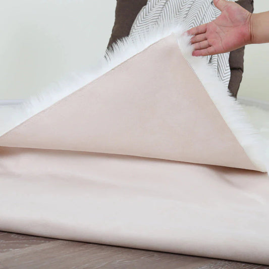 ALDO Home & Kitchen>Area Rugs>Carpet Luxury Super Soft Faux Sheepskin Fur Pink Area Rugs for Bedside Floor Mat Plush Sofa Cover Seat Pad for Bedroom