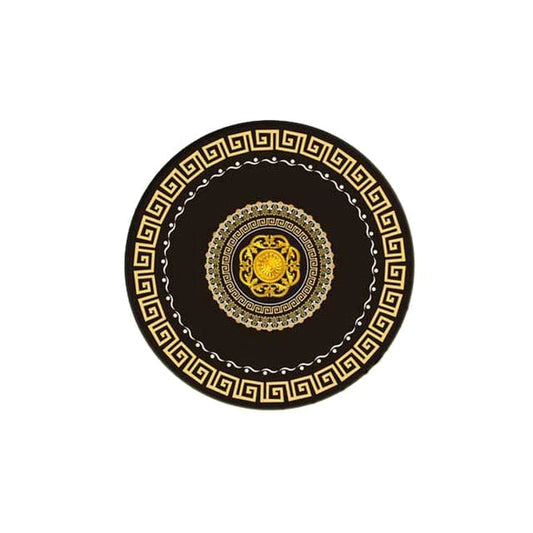 ALDO Home & Kitchen>Area Rugs>Carpet Versace Style Black and Gold Luxury Non-Slip Round Rug Carpet