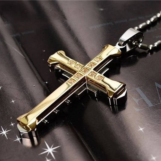 ALDO Jewelry Christian Man and Woman Cross Jesus 18 karat Gold Plated Crystal Cross Pendant Necklace New Hot Sale