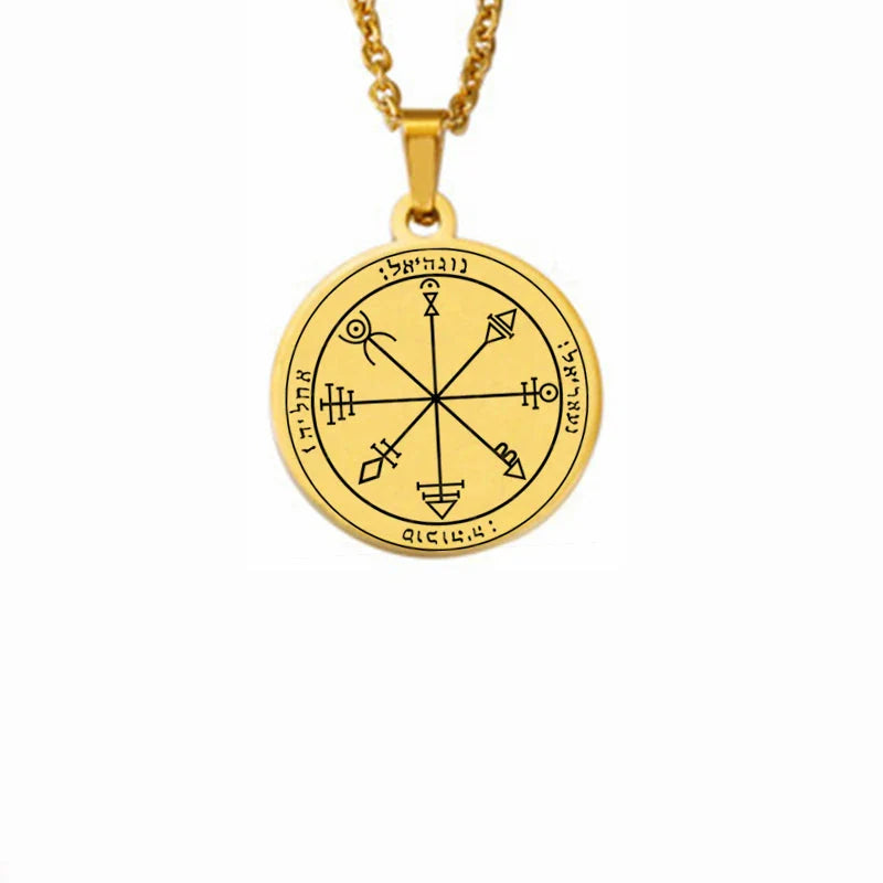 ALDO Jewelry King Solomon Amulet Pentacle Pendant For New Love Family Hapiness Protection and Success