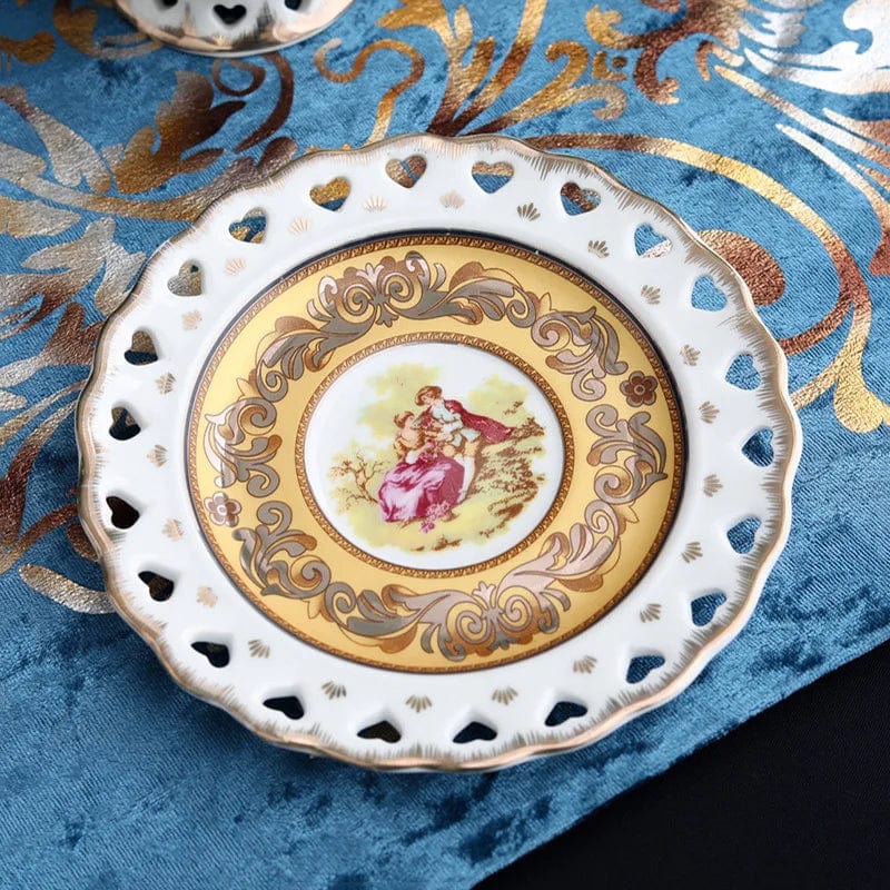 ALDO > Kitchen & Dining > Tableware > Dinnerware Venitian Art Elegant Bone China Pocelain 24 carat Plated 15 Piece Coffee Tea Set