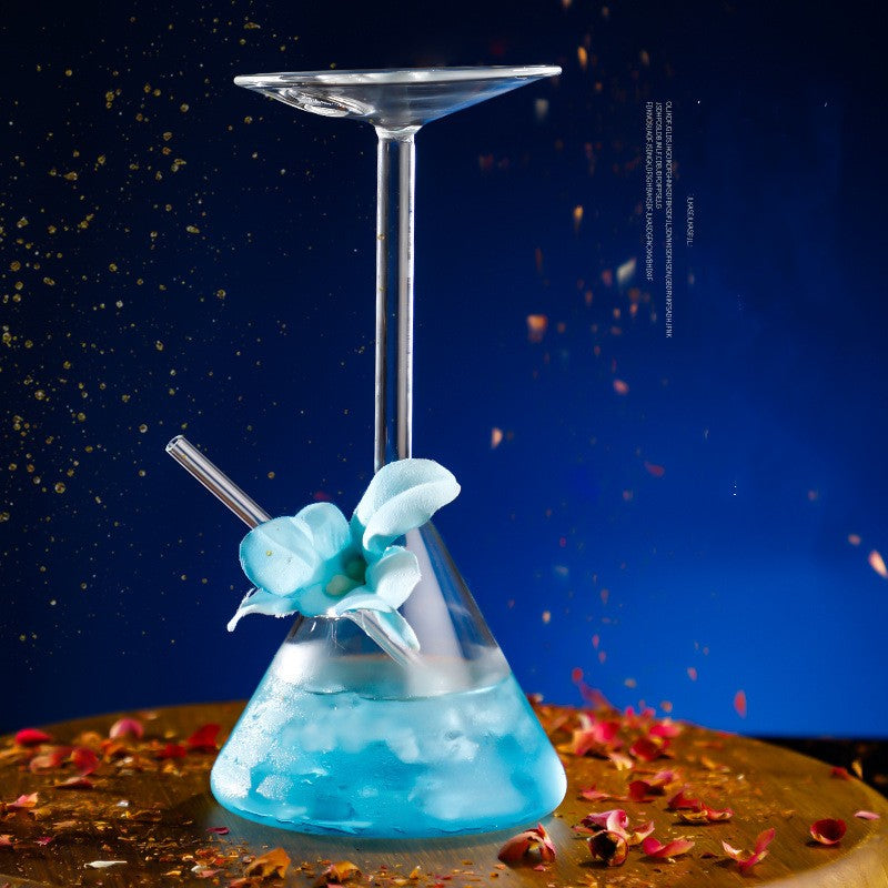 ALDO Kitchen & Dining > Tableware > Drinkware Cup Upside Down Fun Glass / Lead free Crystal / 20.2 cm x 10.2 cm Cup Upside Down Fun Glass for Martini, Cocktails, Shampagne ,Vodka, Party and Home Bar