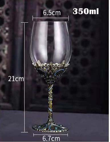 ALDO Kitchen & Dining > Tableware > Drinkware Custom Made Vintage Enamel Lead Free Crystal Goblets Wine Glasses Comes In Beutiful Gift Box