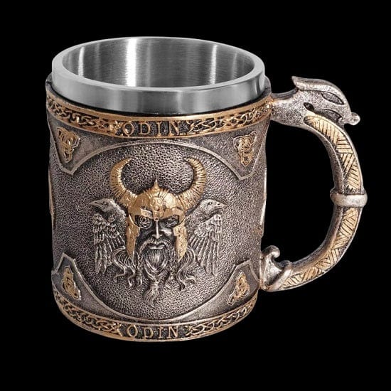 ALDO Kitchen & Dining > Tableware > Drinkware Medieval Viking 450ml/ 15.3oz Resin Stainless Steel Beer Cofee Mug