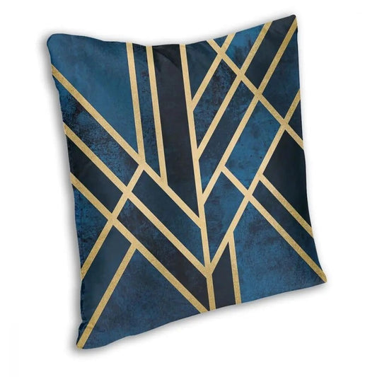 ALDO Linens & Bedding > Bedding > Pillowcases & Shams Art Deco Geometric Graphic Design Midnight Throw Polyester Pillow Cover