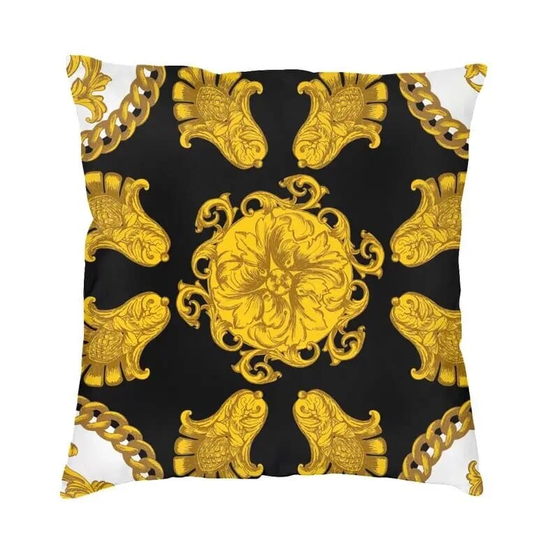 ALDO Linens & Bedding > Bedding > Pillowcases & Shams Versace Style Golden Lily with Luxury Ornament Velvet Pillowcases