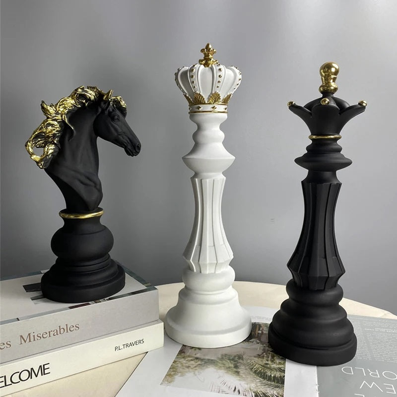 ALDO Party & Celebration > Party Supplies > Party Games Chess Decoration Collection Statues of Black and White King Knight and Queen