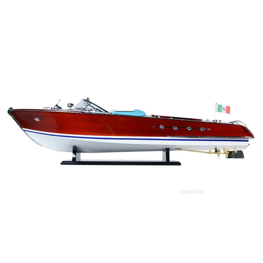 Aquarama Medium Italian Speedboat Ship Collectible Wood Model Assembled