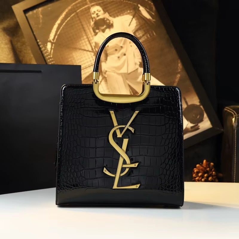 High-grade light luxury handbag Tote bag women's crocodile print single shoulder.