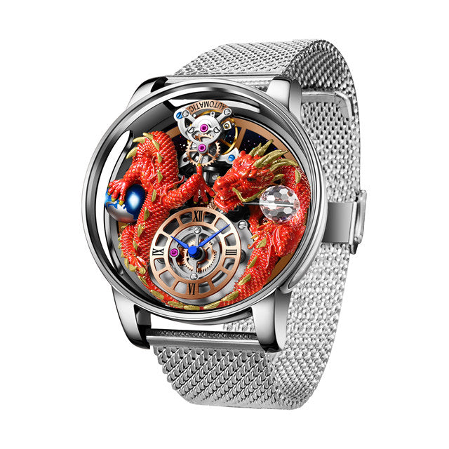 Dragon Celestial  3D Body Diamond Sports Quartz Mineral Tempered Glass  Luminous Waterproof Watch For Men  By Pindu