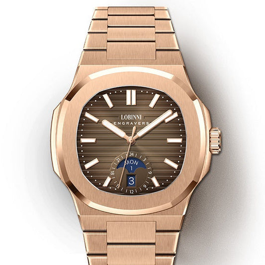 Nautilus Automatic OBLVLO Watches With Multifunctional 50 Miters Water Prooof Luminous Wristwatch For Man by Lobinni Reef Tiger