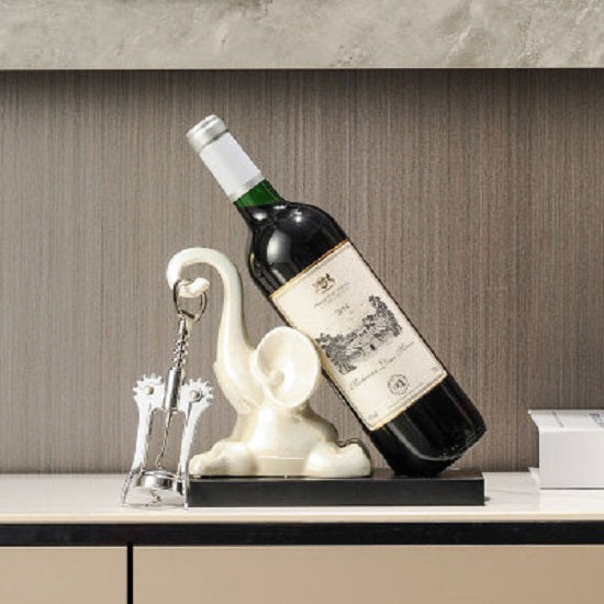 Pearl White Fortune Elefant Wine Rack Stylish Wine Bottle Holder ...