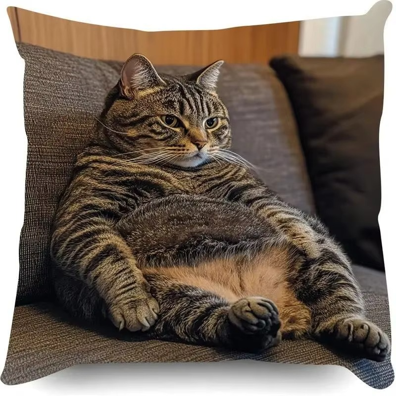 Cats On Social Media Single -Sided Polyester Pillow A Charming Addition to Your Home Decor (Copy)