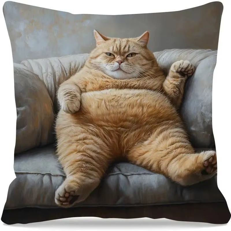 Cats On Social Media Single -Sided Polyester Pillow A Charming Addition to Your Home Decor (Copy)