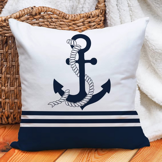 Luxury  Vintage Nautical Pillow Cover Pillow Case  Woven 100% Polyester Double Side 3D Print