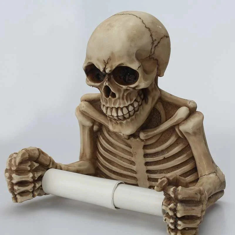 ALDO Bathroom Accessories > Toilet Paper Holders Creative Skull Skeleton  Bathroom Toilet Paper Holder Wall Mounted
