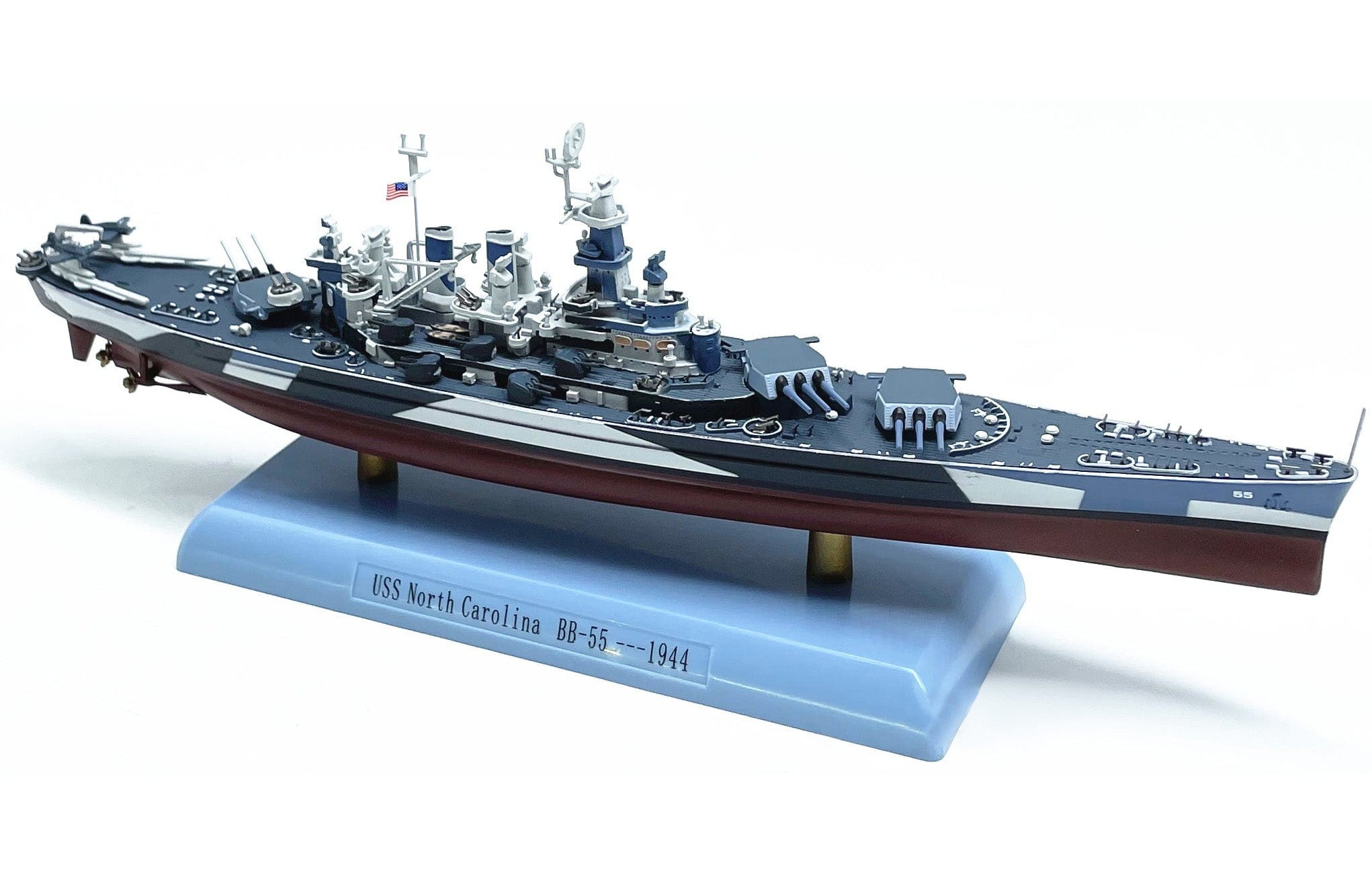 US Navy Battleship USS North Carolina Desk Display WWII Ship Model ...