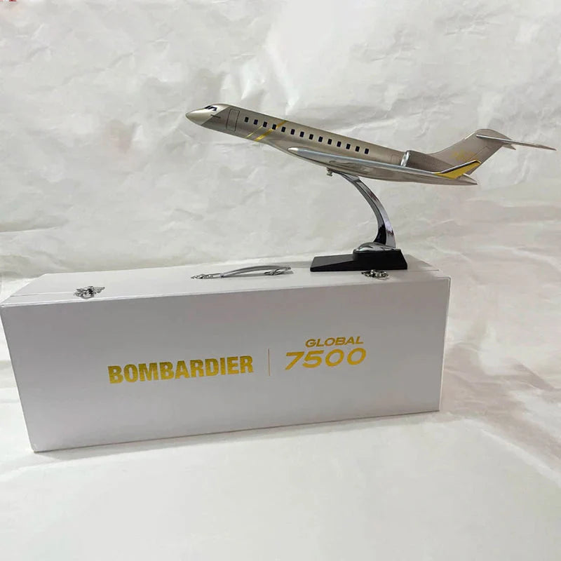 ALDO Creative Arts Collectibles Scale Model Bombardier Global 7500 Diecast  Aircraft Airplane Model