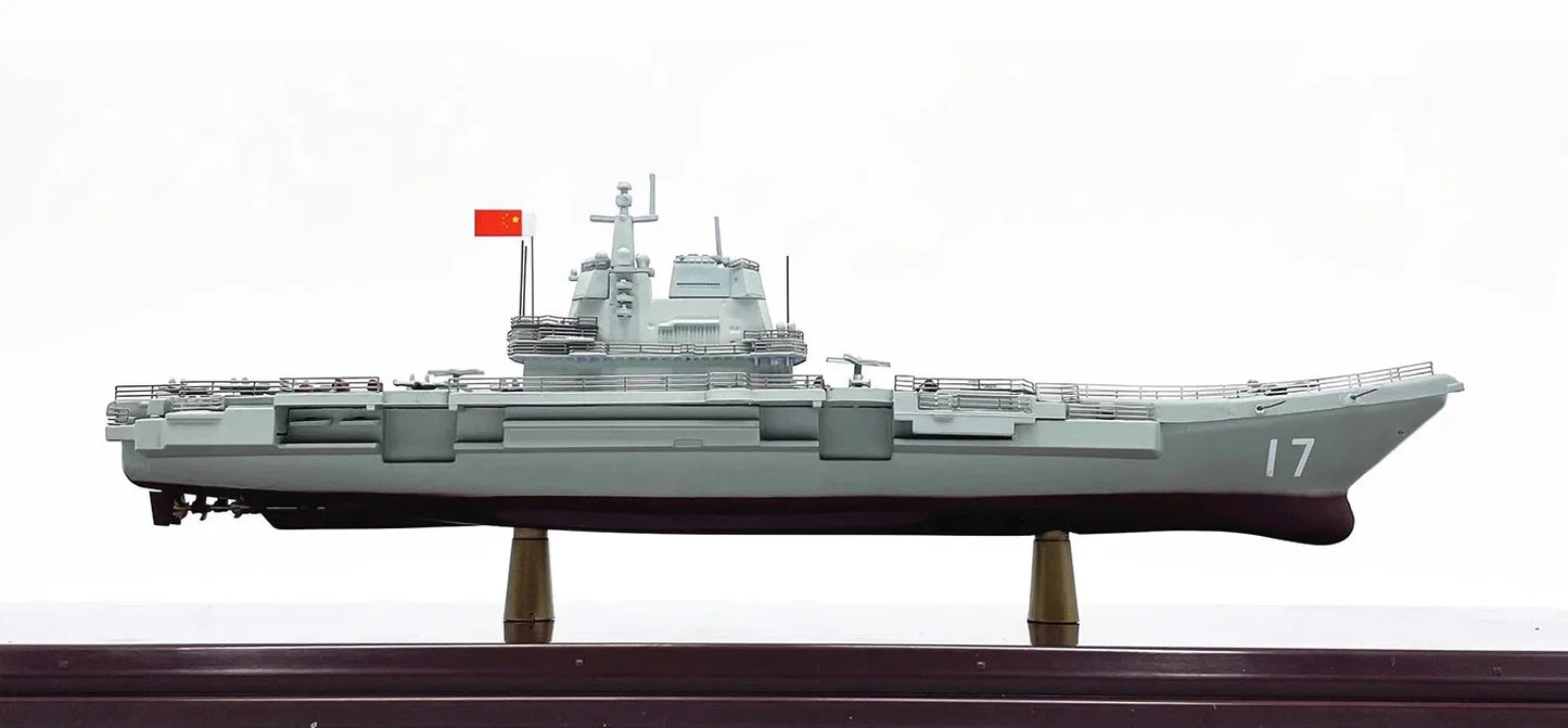 ALDO Creative Arts Collectibles Scale Model China Navy  Shandong Aircraft Carrier Warship Alloy Model Assembled With Display Case