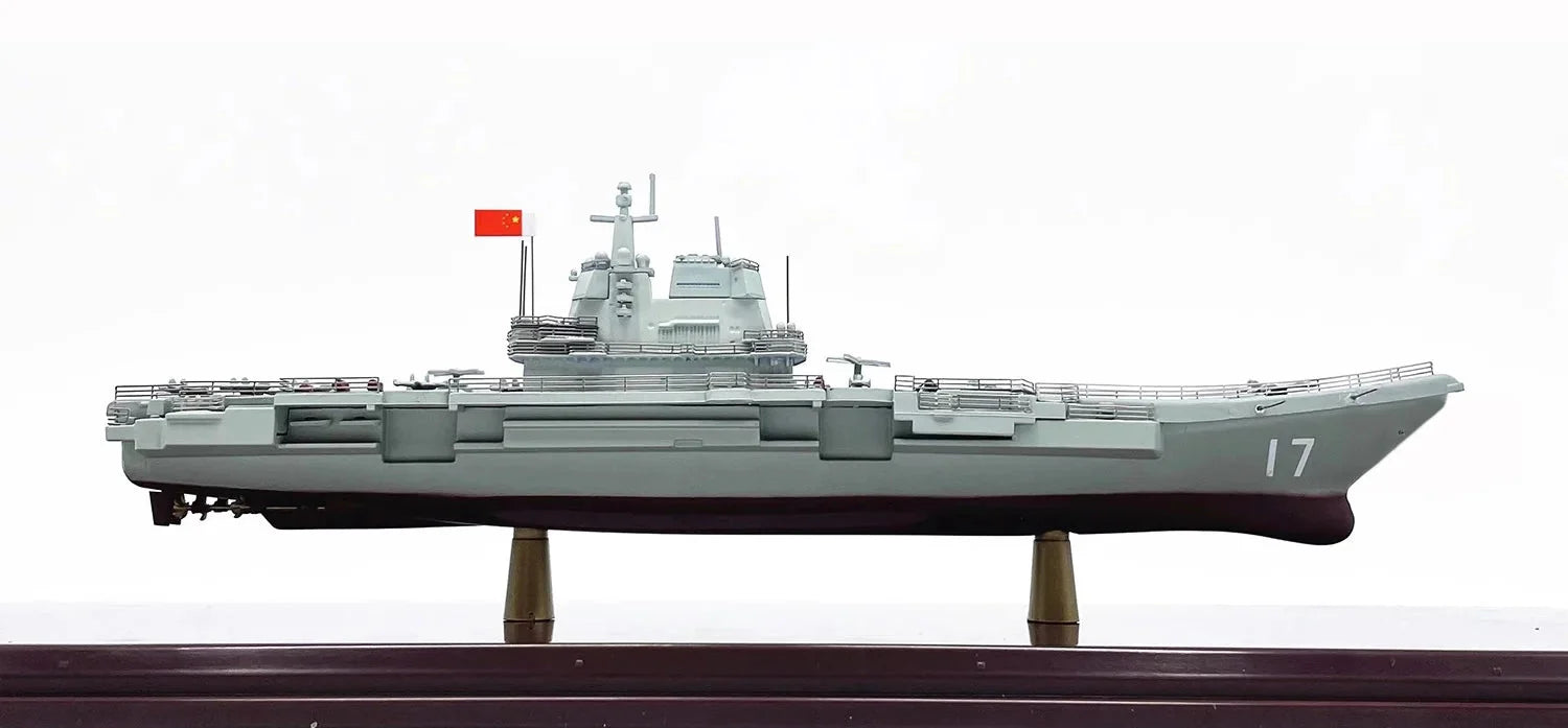 ALDO Creative Arts Collectibles Scale Model China Navy  Shandong Aircraft Carrier Warship Alloy Model Assembled With Display Case