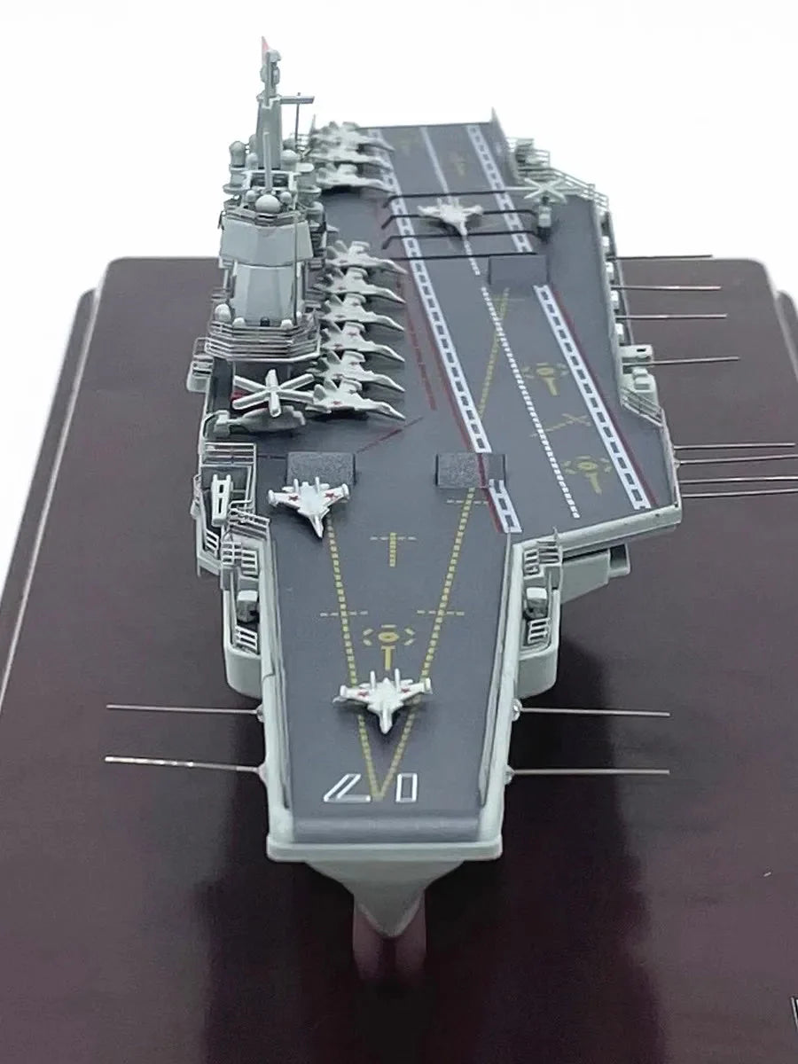 ALDO Creative Arts Collectibles Scale Model China Navy  Shandong Aircraft Carrier Warship Alloy Model Assembled With Display Case