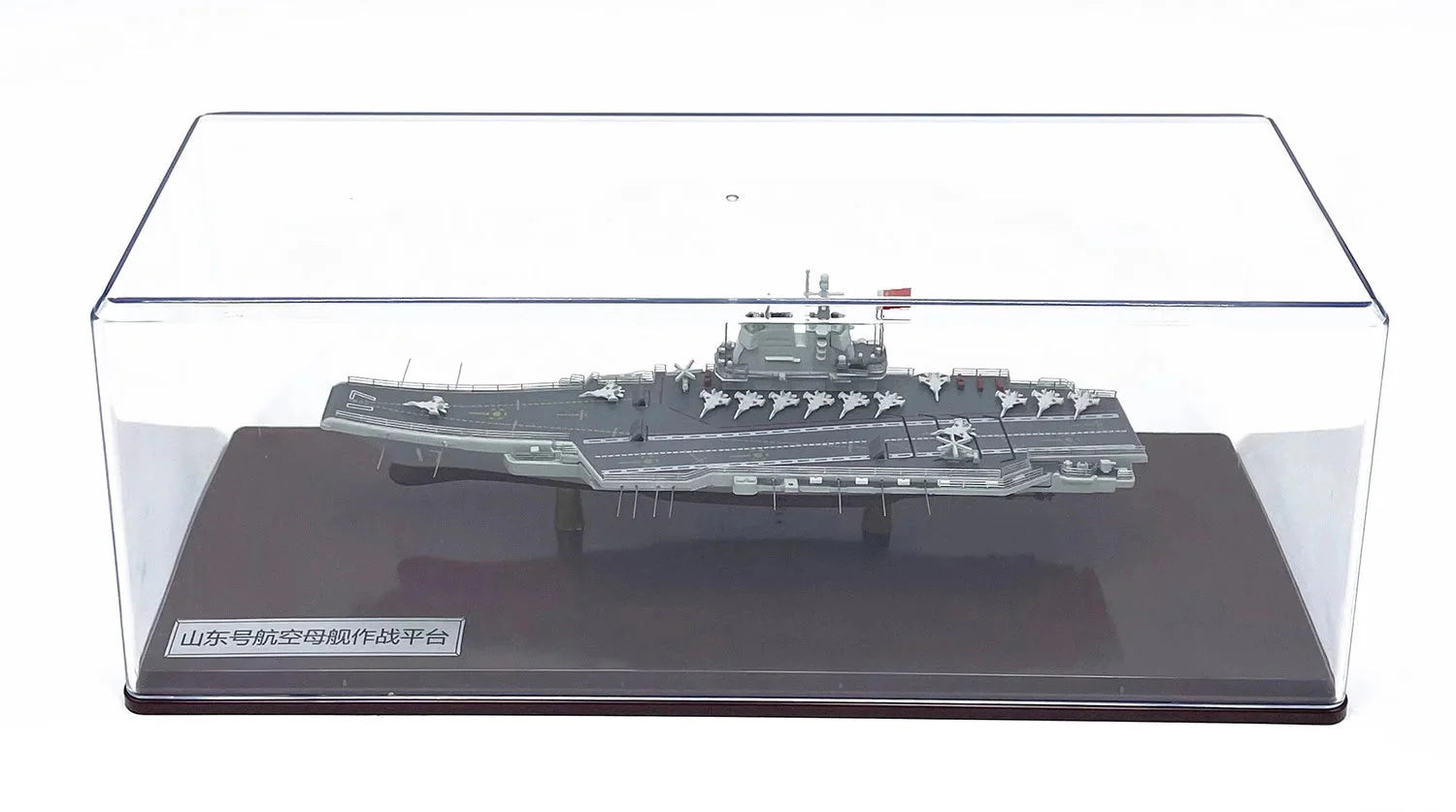 ALDO Creative Arts Collectibles Scale Model China Navy  Shandong Aircraft Carrier Warship Alloy Model Assembled With Display Case