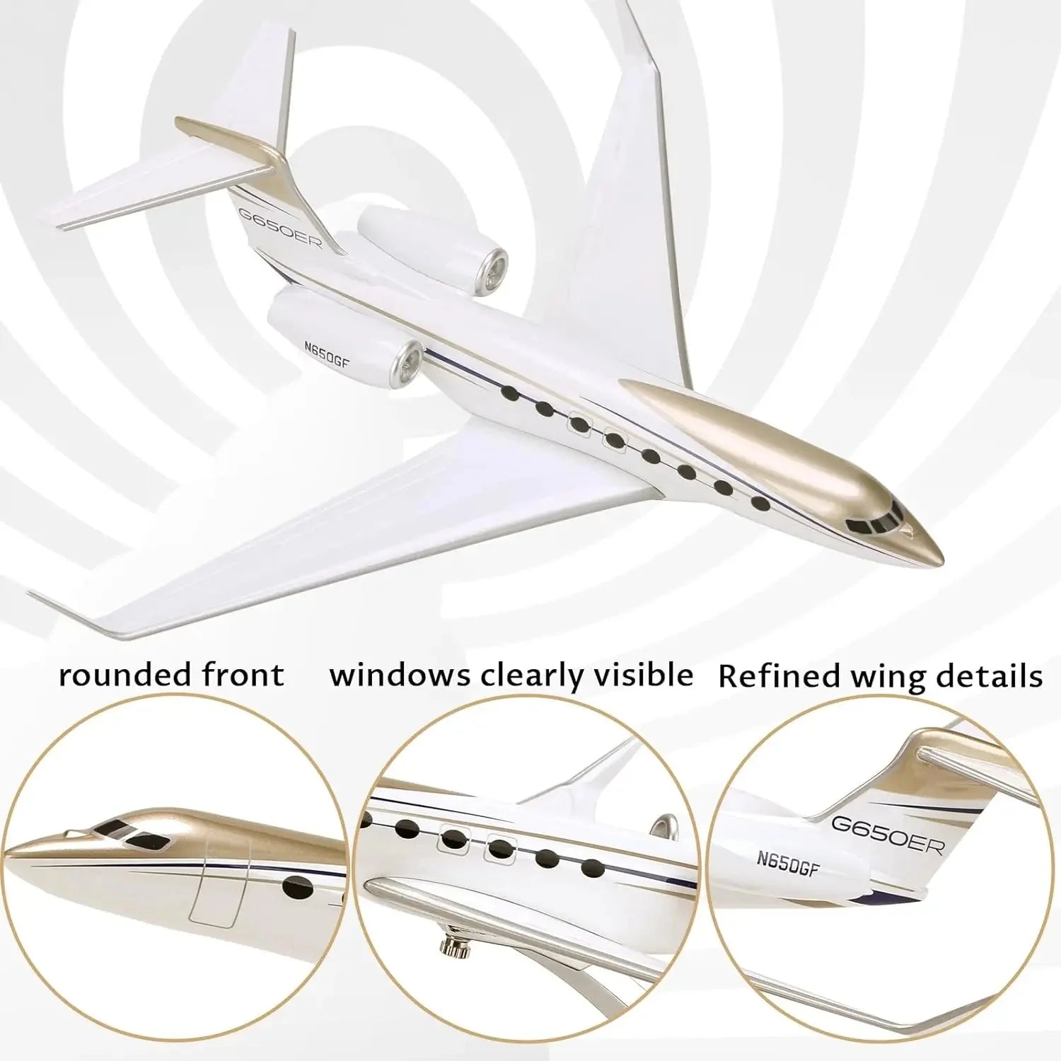 ALDO Creative Arts Collectibles Scale Model Gulf Stream G650ER  Airplane Diecast Model Aircrafts