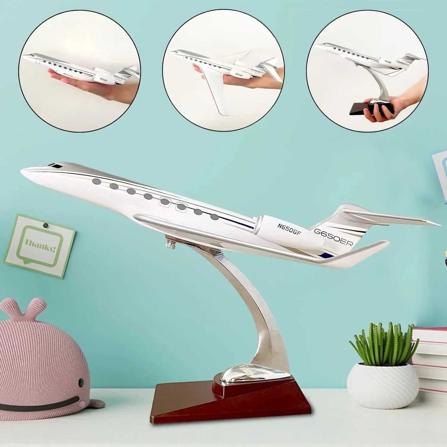 ALDO Creative Arts Collectibles Scale Model Gulf Stream G650ER  Airplane Diecast Model Aircrafts