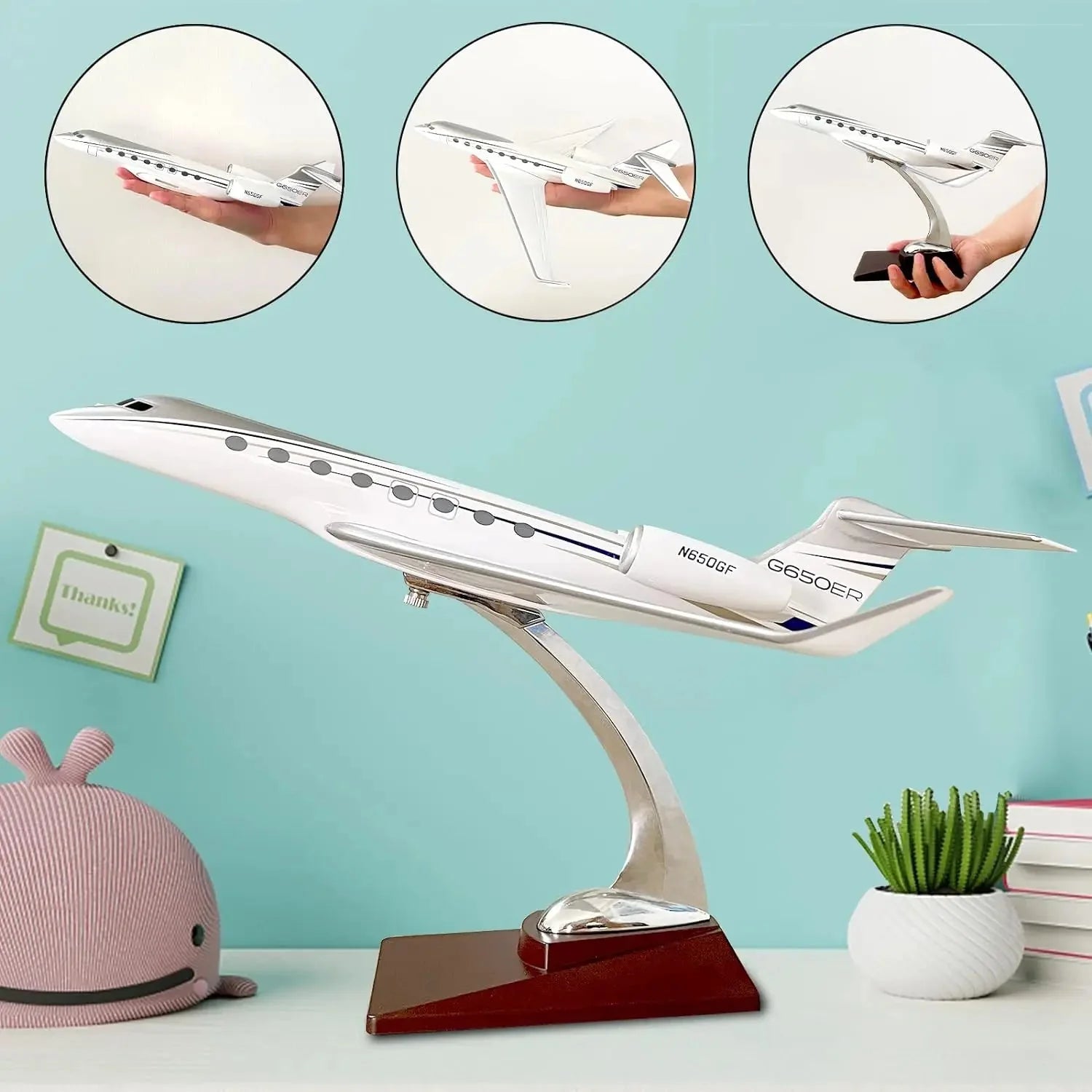 ALDO Creative Arts Collectibles Scale Model Gulf Stream G650ER  Airplane Diecast Model Aircrafts