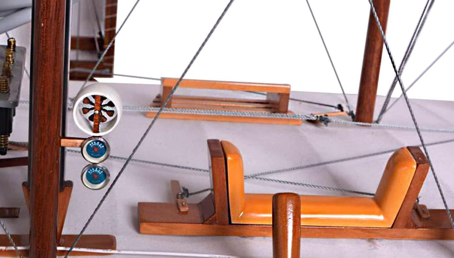 ALDO Creative Arts Collectibles Scale Model L: 48 W: 96 H: 24 Inches / NEW / Wood and Fabric Airplane 1903 Wright Brother Flyer Deck Top Large Model Aircraft