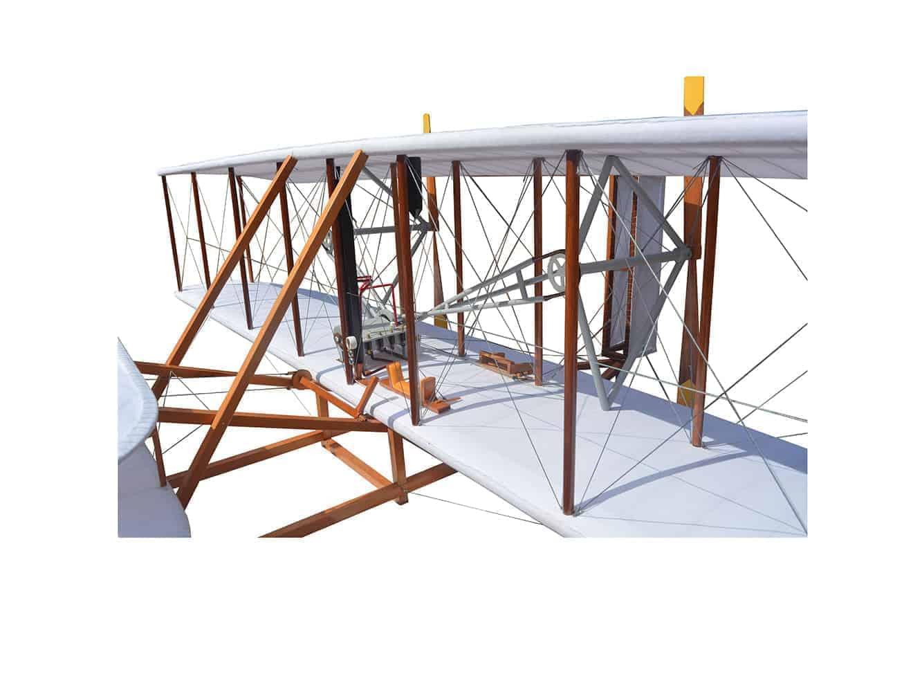 ALDO Creative Arts Collectibles Scale Model L: 48 W: 96 H: 24 Inches / NEW / Wood and Fabric Airplane 1903 Wright Brother Flyer Deck Top Large Model Aircraft