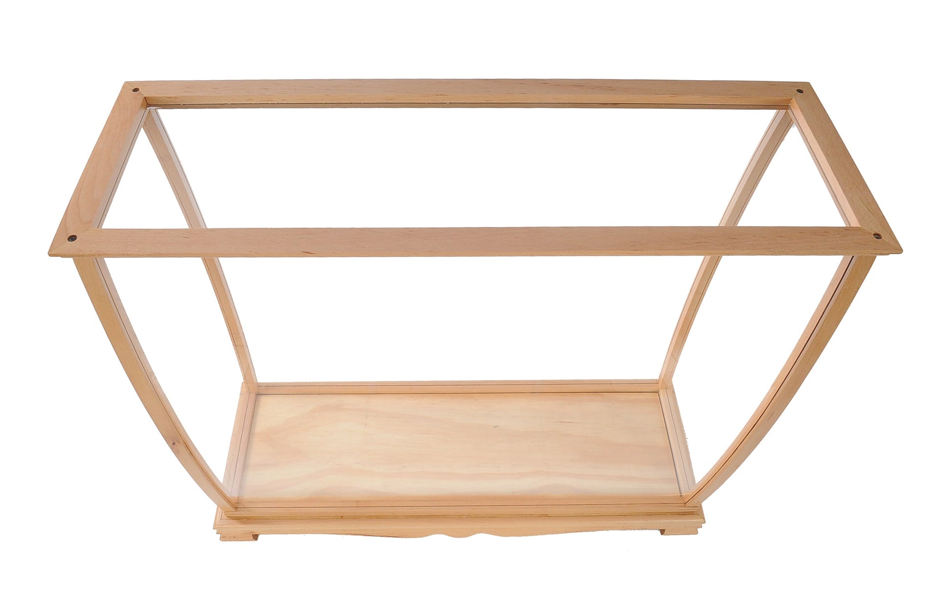 ALDO Creative Arts Collectibles Scale Model Outside :	L: 36 W: 13 H: 31.5 Inches / Inside : L: 32.5 x W: 12 x H: 29 inches. / NEW / Mahogany Wood and with Plexiglass Panels Display Case Wood with Plexiglass Panels Cabinet for  Midsize Tall Ship Models Clear Finish