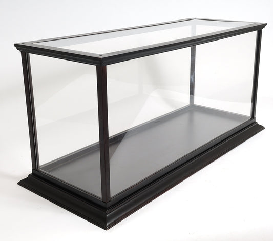 ALDO Creative Arts Collectibles Scale Model Outside : L: 37.5 W: 14 H: 15 Inches / Inside : 36L x 12W x 13.5H inches. / NEW / Mahogany Wood and with Plexiglass Panels Display Case Large Wood with Plexiglass Panels Table Top Cabinet for  Speed Boat Models