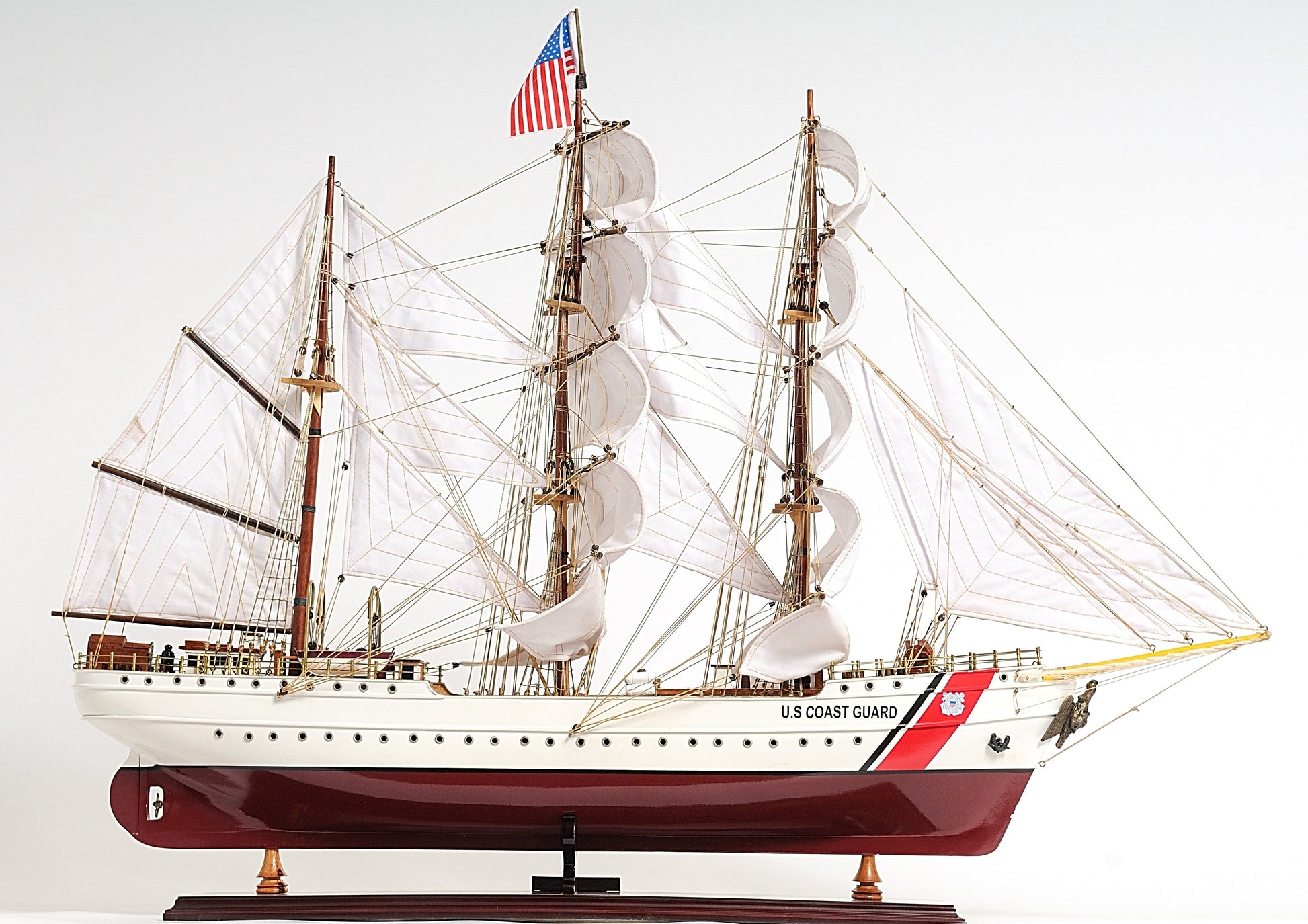 ALDO Creative Arts Collectibles Scale Model US. Coast Guard Eagle E.E.  Exclusive Edition Sailboat Wood Model Assembled