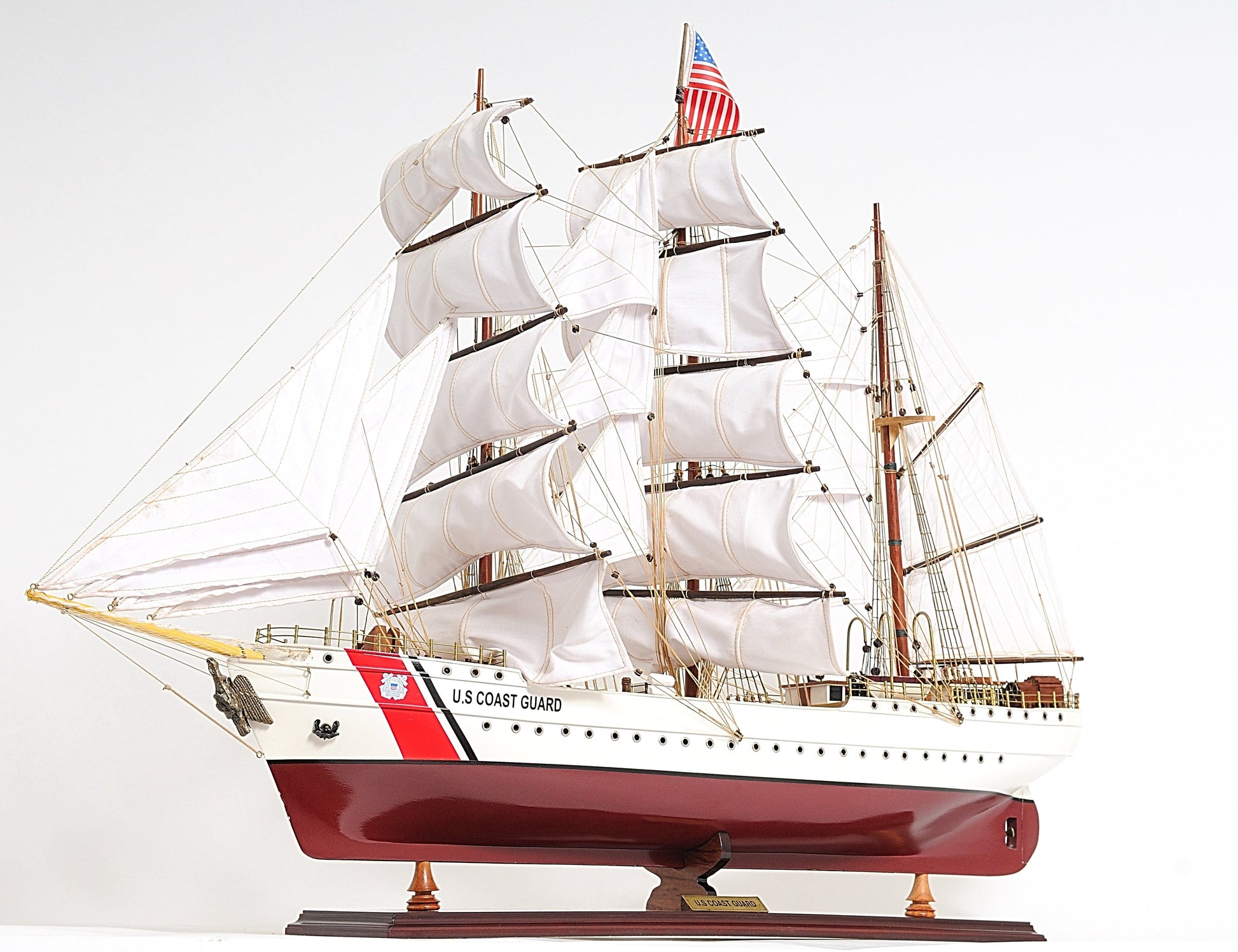ALDO Creative Arts Collectibles Scale Model US. Coast Guard Eagle E.E.  Exclusive Edition Sailboat Wood Model Assembled