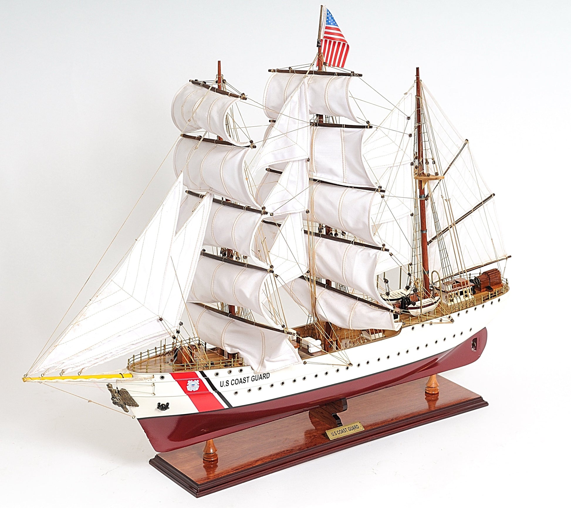 ALDO Creative Arts Collectibles Scale Model US. Coast Guard Eagle E.E.  Exclusive Edition Sailboat Wood Model Assembled