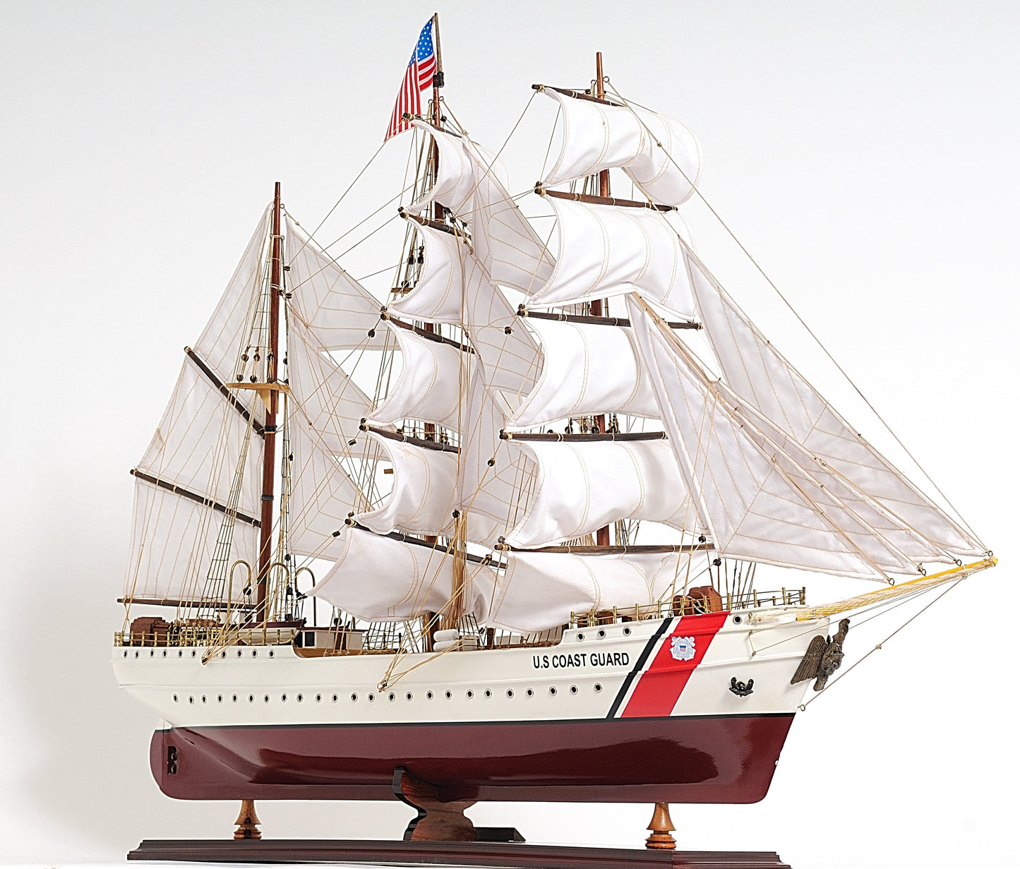 ALDO Creative Arts Collectibles Scale Model US. Coast Guard Eagle E.E.  Exclusive Edition Sailboat Wood Model Assembled