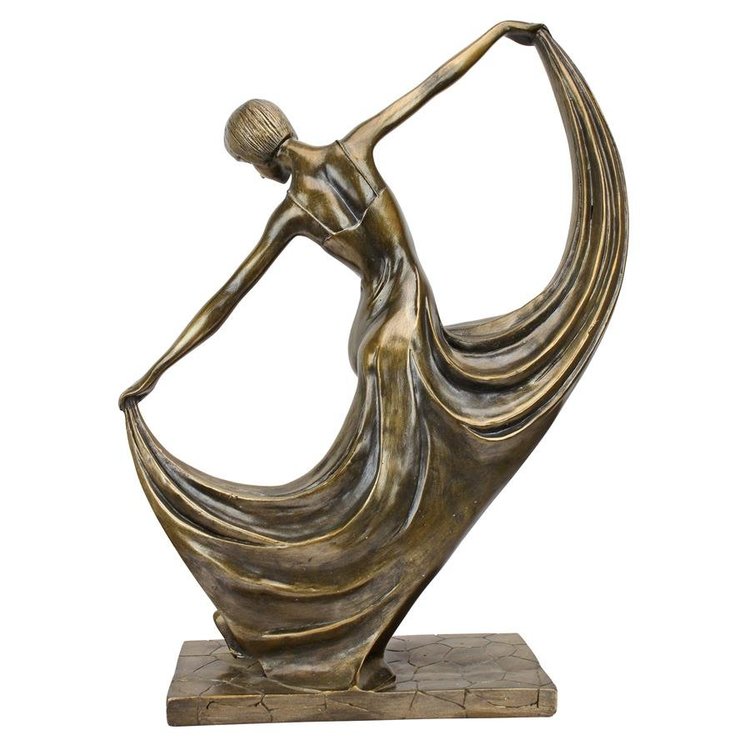 ALDO Decor > Artwork > Sculptures & Statues 5"Wx3.5"Dx19.5"H. 2 lbs. / New / resin Dancing Beauty  Art Deco Statue by French Artist Pierre Le Faguays
