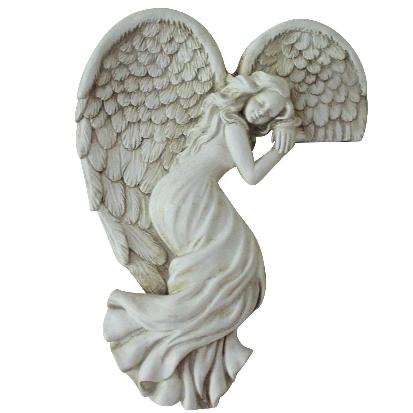 ALDO Decor > Artwork > Sculptures & Statues 6" H Inches / New / resin Door Frame Guardian Angel Right and Left Medium Statues Set of Two Left and Right